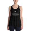 Binary Instructions To Keep Moving The World Forward With Venusian Earth In White on Women's Flowy Racerback Tank Top