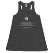 Binary Instructions To Keep Moving The World Forward With Venusian Earth In White on Women's Flowy Racerback Tank Top