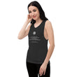Binary Instructions To Keep Moving The World Forward With Venusian Earth In White on Women's Muscle Tank Top