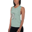 Lead By Example Haiku With Mountain Shrines on Women's Muscle Tank Top