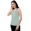 Binary Instructions To Keep Moving The World Forward With Venusian Earth In White on Women's Muscle Tank Top