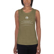 Binary Instructions To Keep Moving The World Forward With Venusian Earth In White on Women's Muscle Tank Top