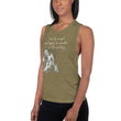 Lead By Example Haiku With Mountain Shrines on Women's Muscle Tank Top