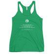Binary Instructions To Keep Moving The World Forward With Venusian Earth In White on Women's Racerback Tank Top
