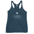 Binary Instructions To Keep Moving The World Forward With Venusian Earth In White on Women's Racerback Tank Top
