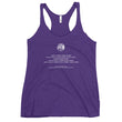 Binary Instructions To Keep Moving The World Forward With Venusian Earth In White on Women's Racerback Tank Top
