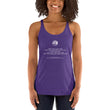 Binary Instructions To Keep Moving The World Forward With Venusian Earth In White on Women's Racerback Tank Top