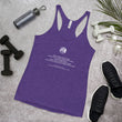 Binary Instructions To Keep Moving The World Forward With Venusian Earth In White on Women's Racerback Tank Top