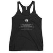 Binary Instructions To Keep Moving The World Forward With Venusian Earth In White on Women's Racerback Tank Top