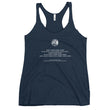 Binary Instructions To Keep Moving The World Forward With Venusian Earth In White on Women's Racerback Tank Top