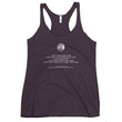 Binary Instructions To Keep Moving The World Forward With Venusian Earth In White on Women's Racerback Tank Top