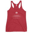 Binary Instructions To Keep Moving The World Forward With Venusian Earth In White on Women's Racerback Tank Top