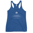 Binary Instructions To Keep Moving The World Forward With Venusian Earth In White on Women's Racerback Tank Top