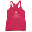 Binary Instructions To Keep Moving The World Forward With Venusian Earth In White on Women's Racerback Tank Top