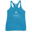 Binary Instructions To Keep Moving The World Forward With Venusian Earth In White on Women's Racerback Tank Top