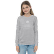 Binary Instructions To Keep Moving The World Forward With Venusian Earth In White on Youth Long Sleeve T-Shirt
