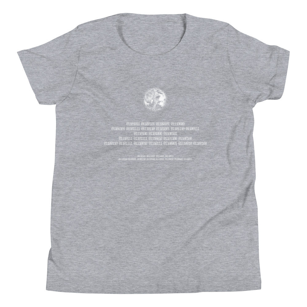 Binary Instructions To Keep Moving The World Forward With Venusian Earth In White on Youth Premium T-Shirt