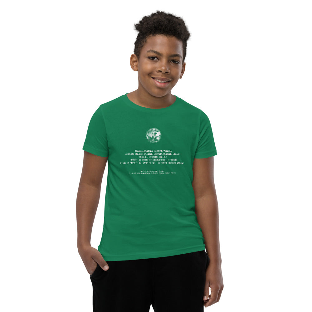 Binary Instructions To Keep Moving The World Forward With Venusian Earth In White on Youth Premium T-Shirt